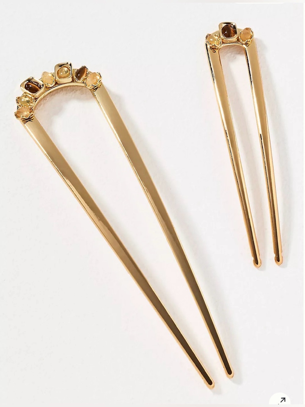 NWT Anthropologie Bejeweled French Hair Pins, Set of 2